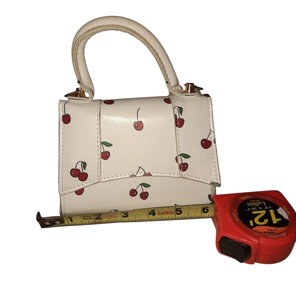 Willow White Cherry Print Handbag - Picture 2 of 7